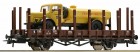 67423 Roco Flat car type R loaded with MB 4500 tanker truck